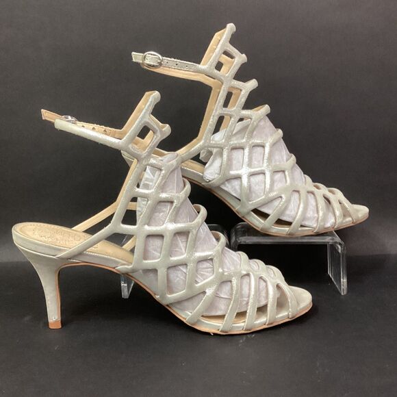 Vince Camuto VC-Paxton Women's 6.5(M) Earl Grey Powered Glitz Stiletto Heels - Picture 1 of 11